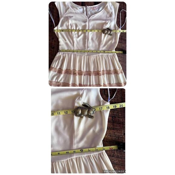 Gibson Latimer Size 8 Womens Tiered Dress Cream Lace Sleeveless-Not For Sale - Picture 9 of 17